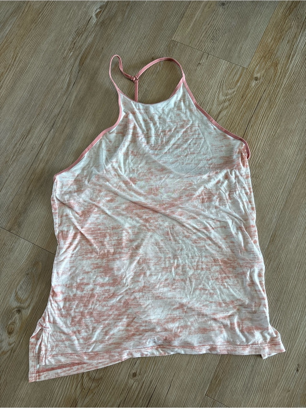 Nike Pink and White Tie-Dye Racerback Tank Top